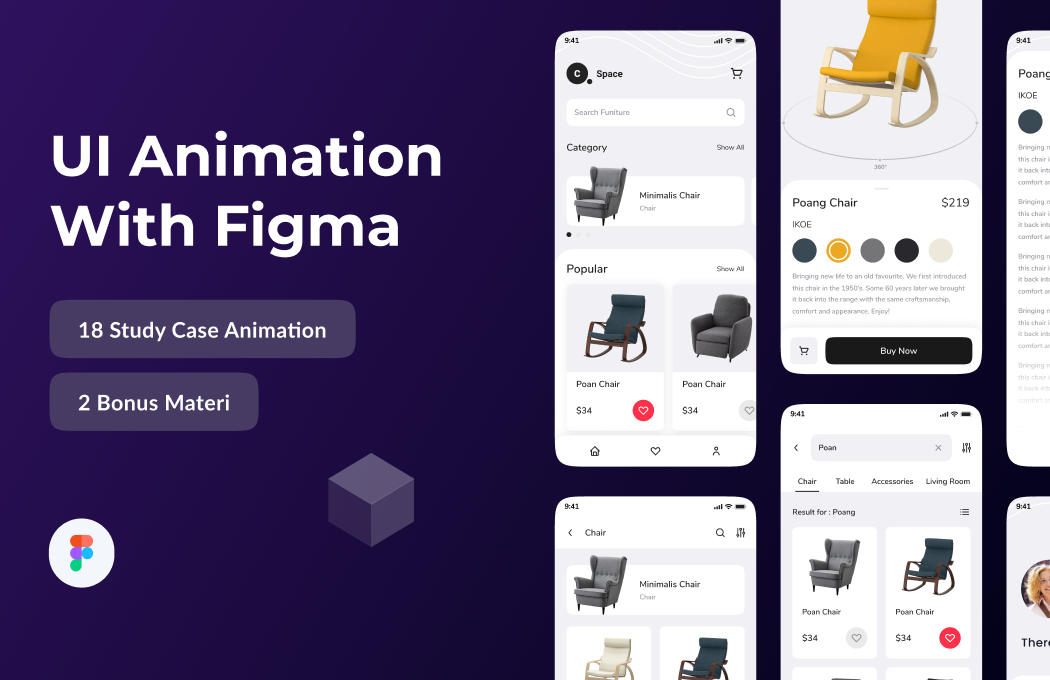 Kelas Mastering Figma A to Z: E-Commerce UI Animation Design di BuildWith Angga